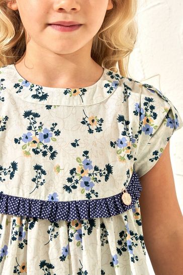 Buy Angel Rocket Blue Hattie Printed Bow Sleeve Dress from Next