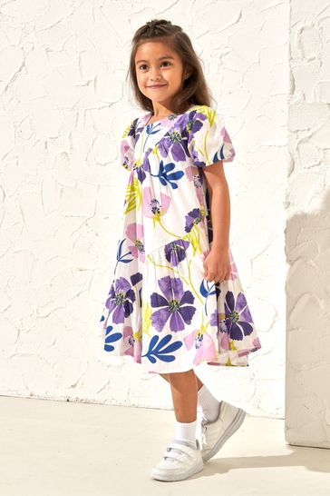 Buy Angel Rocket Purple Jodie Asymmetric Print Dress from Next