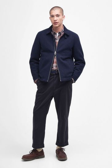 Barbour wool coat Blue top