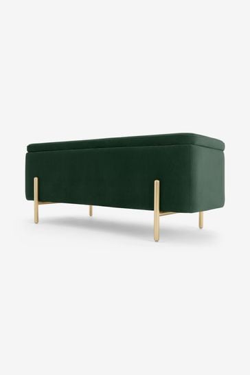 MADE.COM Green Asare Ottoman Storage Bench