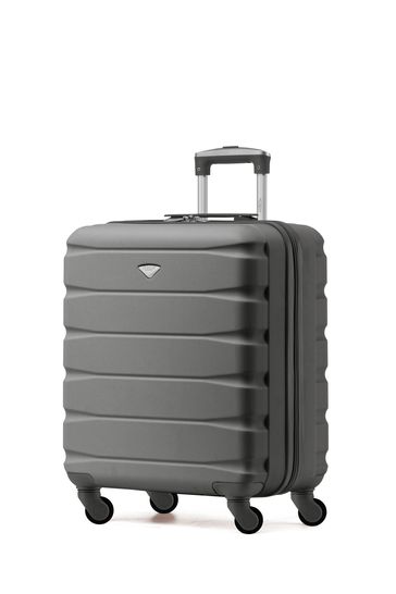 Flight Knight 56x45x25cm EasyJet Overhead 4 Wheel ABS Hard Case Cabin Carry On Hand Black Luggage