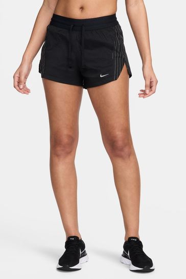Nike Running Division Reflective Mid Rise 3 Brief Lined Running Shorts