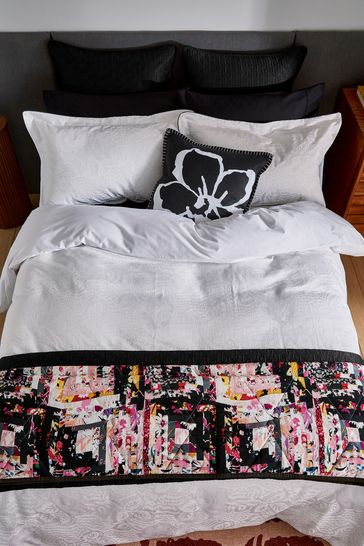 Ted Baker Black Patchwork Throw