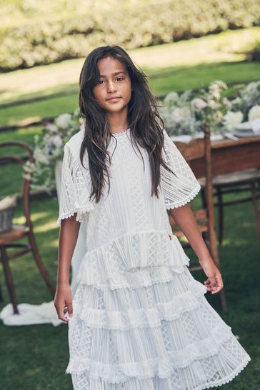Buy Angel Rocket Cream Annabelle Lace Ruffle Skirt from Next