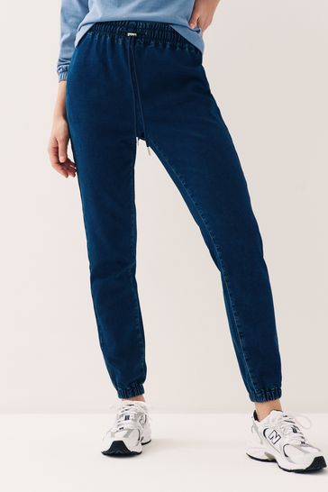 Dark Blue Cosy Denim Joggers