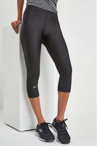 Buy Under Armour Black HeatGear Armour Capri from Next Luxembourg