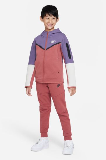 Buy Nike Purple Red Tech Fleece Hoodie from Next Netherlands