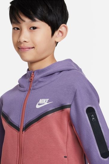 Nike tech fleece hoodie purple hotsell