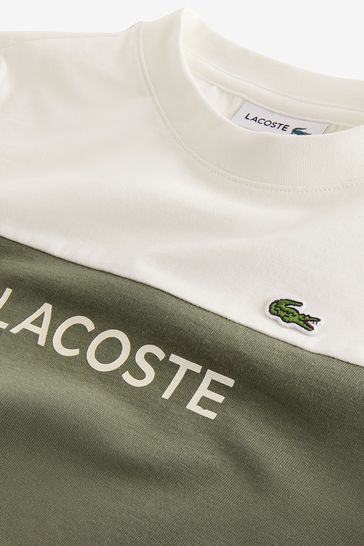 Buy Lacoste Colour Block White T Shirt from Next Bahrain