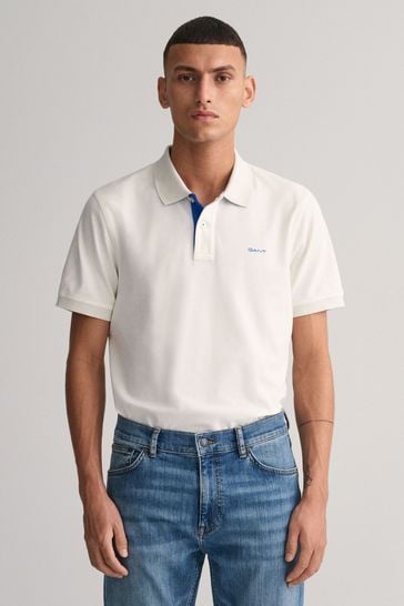 Gant contrast collar polo shirt cheap