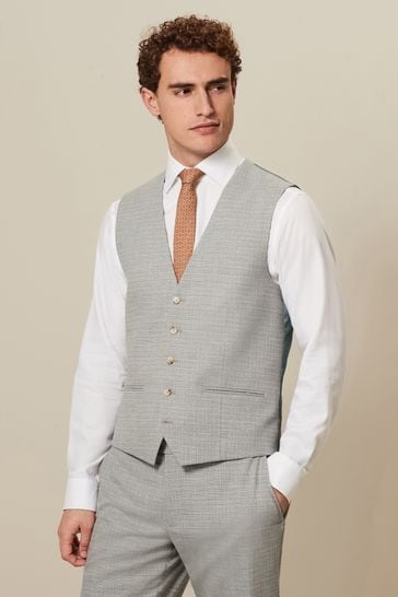 Buy Grey Textured Suit Waistcoat from Next Singapore