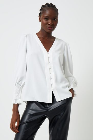 French Connection Crepe V-Neck Blouse