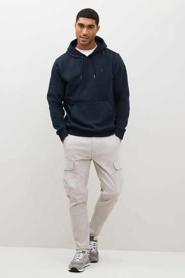 Navy blue and grey sales hoodie
