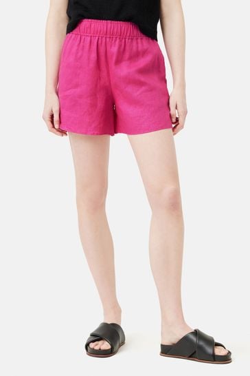 Jigsaw Pink Linen Shorts