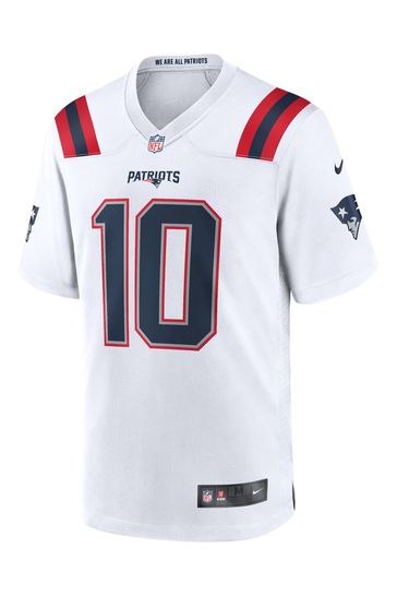 Nike White NFL New England Patriots Game Road Jersey Mac Jones