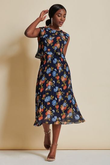 Pleated shop overlay dress