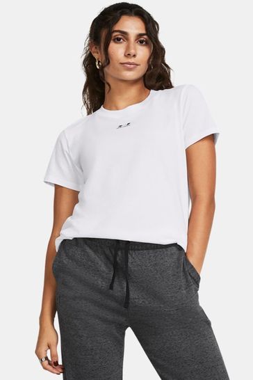 Under Armour White Campus Core Short Sleeve T-Shirt