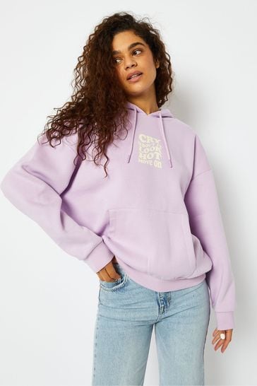 Purple shop graphic hoodie