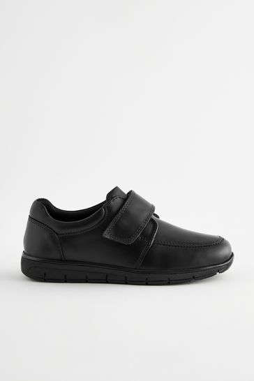 Buy Black Wide Fit G Leather Touch Fastening School Shoes from Next Egypt