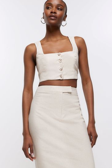 Crop top and skirt set river island store