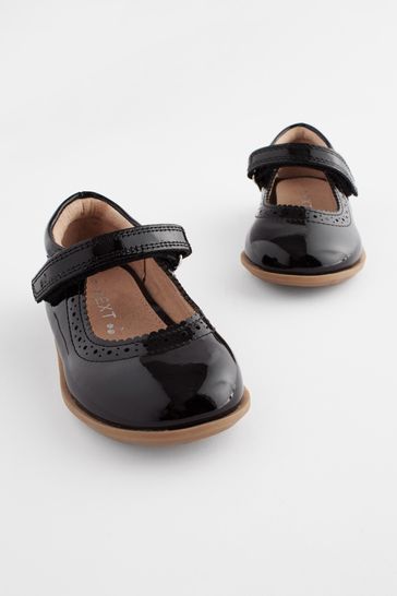 Leather mary top jane pumps