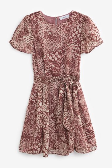 Snake print dress pink clearance