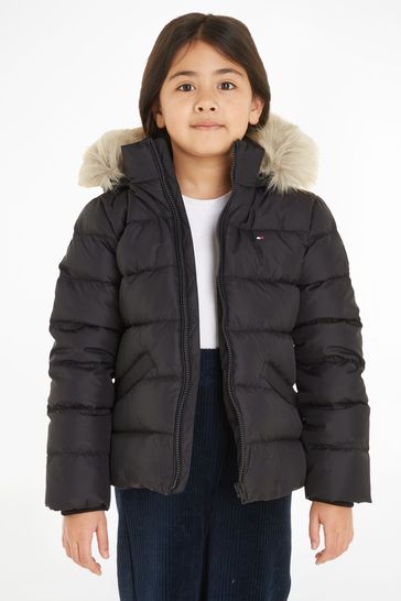 Standard alene squat Buy Tommy Hilfiger Kids Essential Down Hood Black Jacket from Next USA