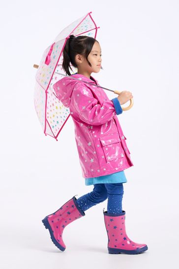 Pink glitter sale raincoat