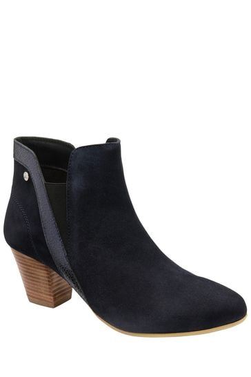Ravel Blue Suede Leather Ankle Boots