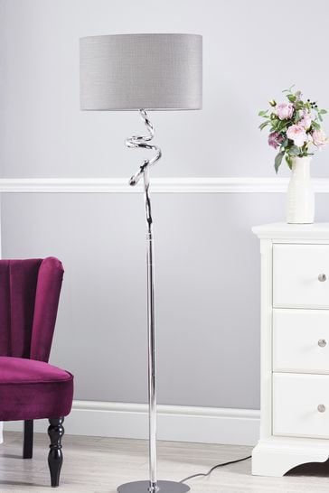 Chrome Ribbon Small Touch Floor Lamp