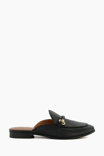 Buy Dune London Black Glowed Slimsole Backless Snaffle Mules from Next Austria