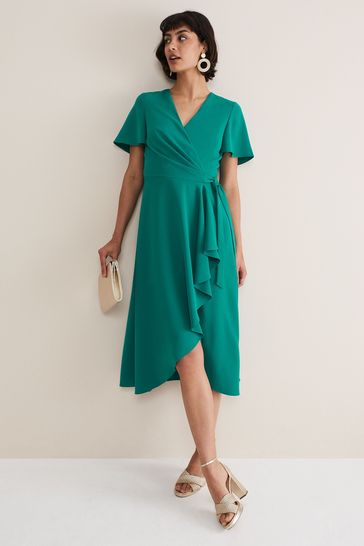 Phase eight sarah frill dress green discount