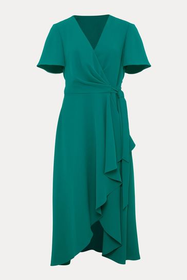 Phase eight green wrap dress discount