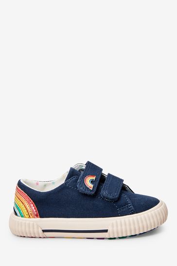 Navy Rainbow Wide Fit (G) Trainers