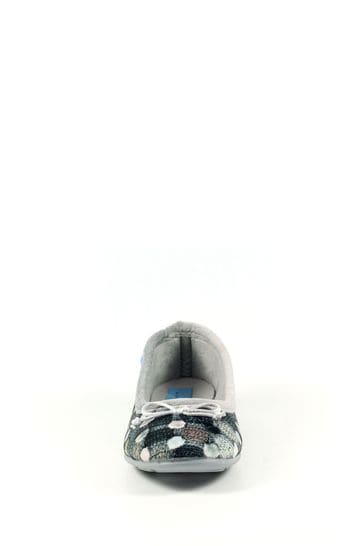 Buy Lunar Grey Magic Spotty Pump Slippers from Next Poland