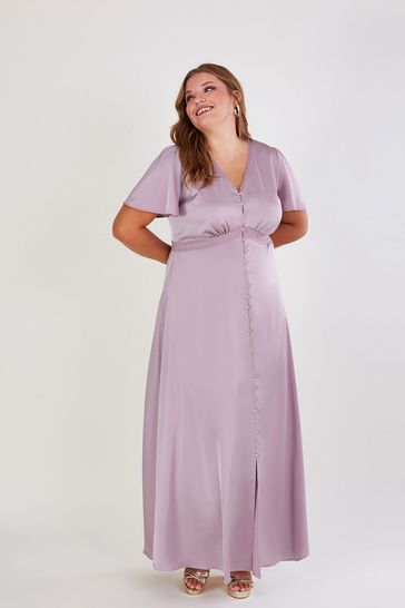 Buy Monsoon Purple Ivy Satin Maxi Dress from Next Ireland