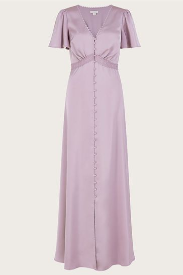 Buy Monsoon Purple Ivy Satin Maxi Dress from Next Luxembourg