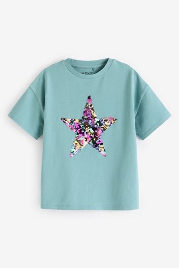 Blue Star Sequin T-Shirt (3-16yrs)