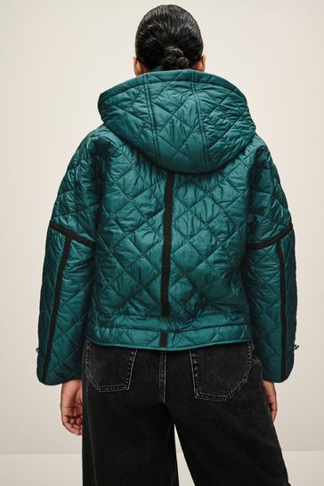 Forest Green Short Quilted Jacket