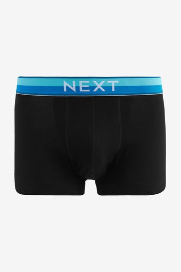 Black Bright Waistband Hipster Boxers