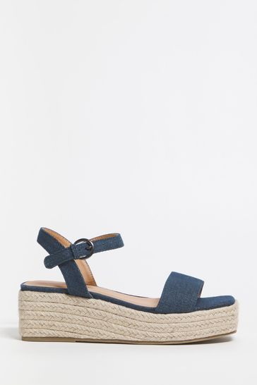 Espadrille platform sandals wide fit deals
