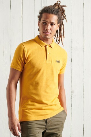 Superdry Yellow Classic Pique Polo Shirt