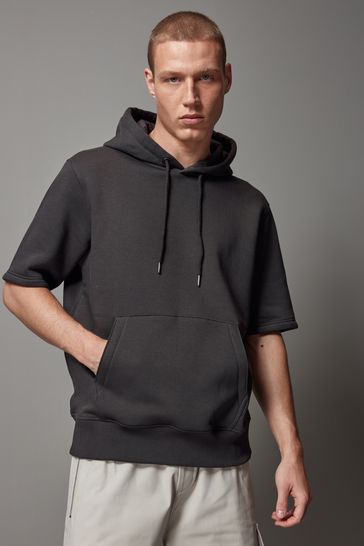 Short sleeve cotton hoodie outlet