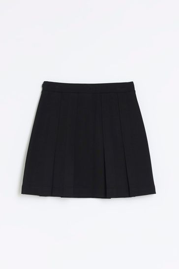 Black pleated skirt top river island