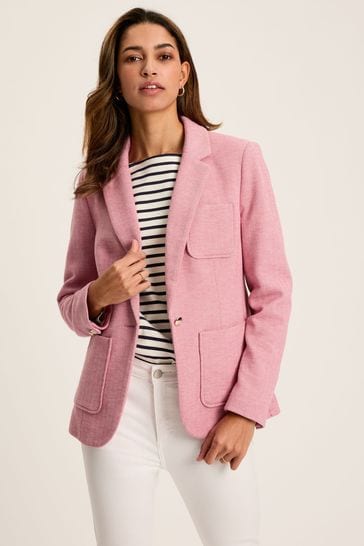 Joules Albury Pink Cotton Blazer