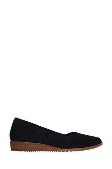 Skechers Black Cleo Sawdust with Grace Shoes