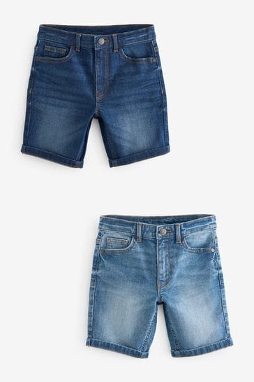 Pack de 2 pantalones vaqueros cortos azules (3-16años)