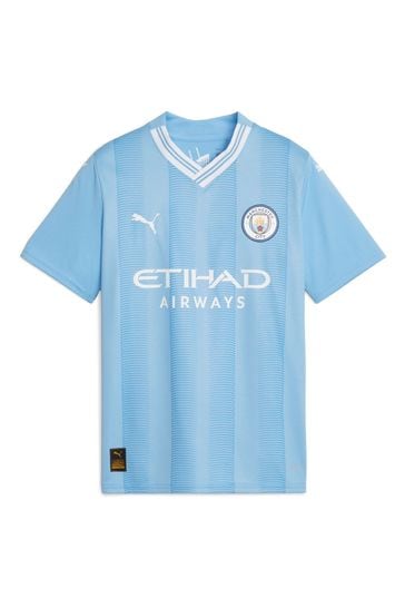 Puma Blue Manchester City Home Shirt 2023-24 Kids