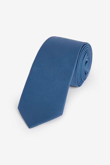 Cobalt Blue Slim Twill Tie