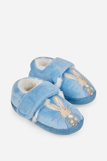 JoJo Maman Bébé Blue Girls' Peter Rabbit Easy On Slippers